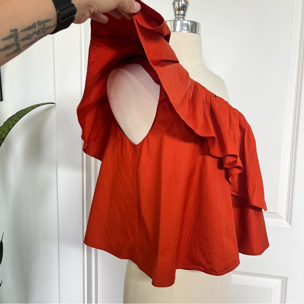 Ronny Kobo Ruffled One-Shoulder Top - Picture 5 of 8